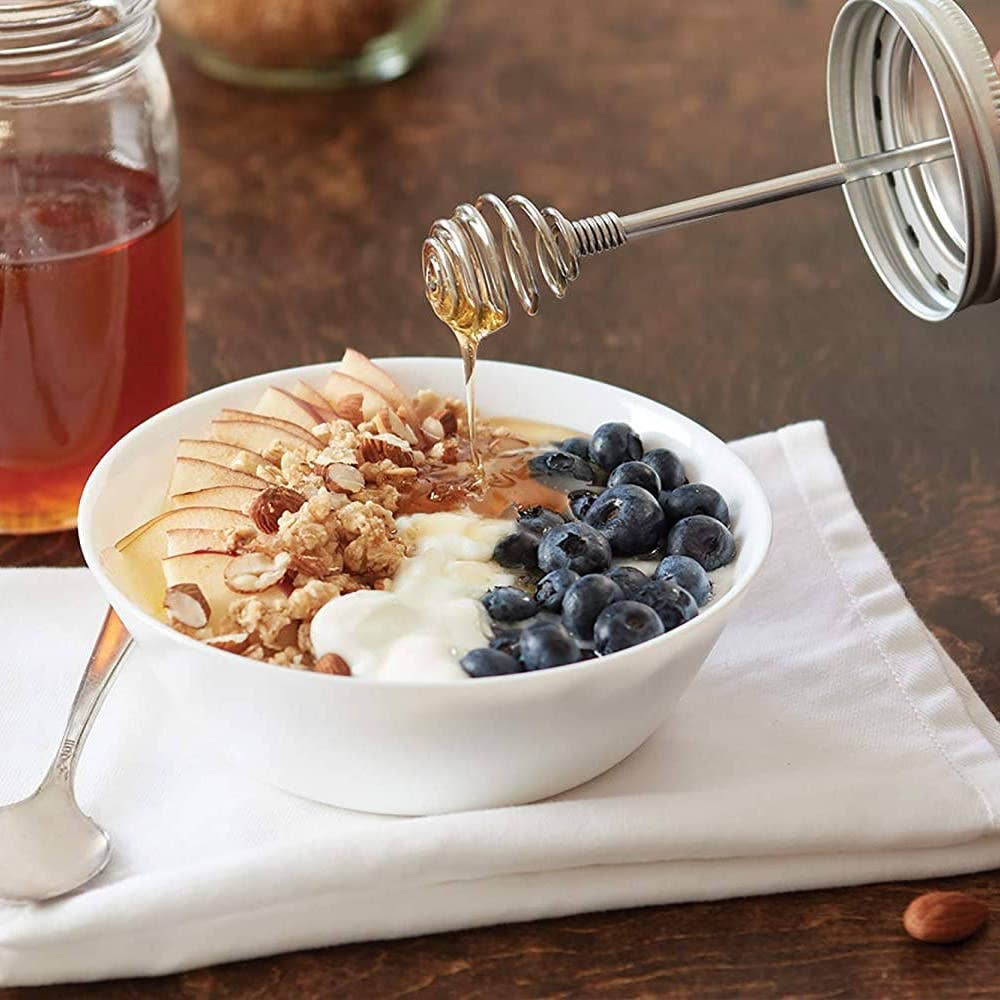 Mason Jar Honey Dipper Lid